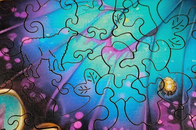 EscapeWelt Puzzle luminescent en bois Papillon 500 pièces