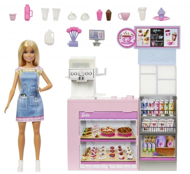 Barbie barista au café