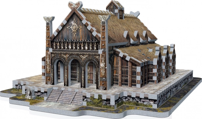WREBBIT puzzle 3D Seigneur des Anneaux : La Salle Dorée d'Edoras