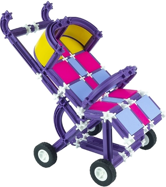 Kit de Construction SEVA FAMILLE Poussette plastique 293 pièces en boîte 35x33x5cm 4+