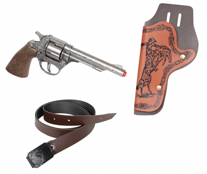 Revolver de cowboy en métal avec étui 8 cartouches Gonher
