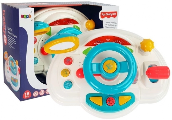 Lumière sonore interactive pour klaxon de volant pour enfants