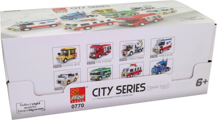 8 modèles de véhicules urbains dans un seul coffret