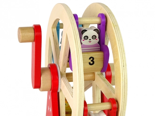 Figurines en bois tournantes de grande roue