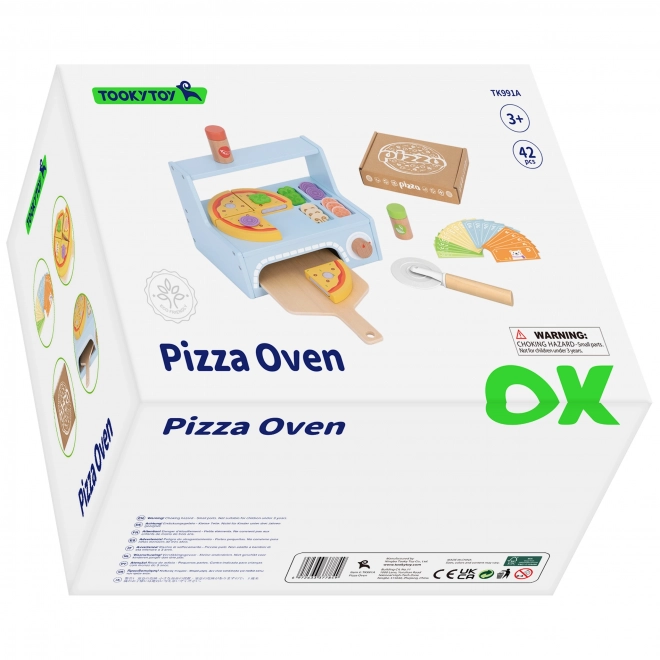 Ensemble de pizza en bois Tooky Toy avec accessoires