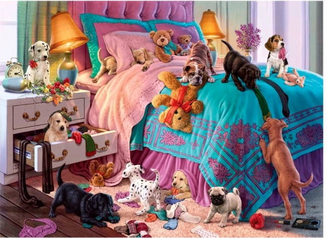 Puzzle Chiots espiègles 1000 pièces
