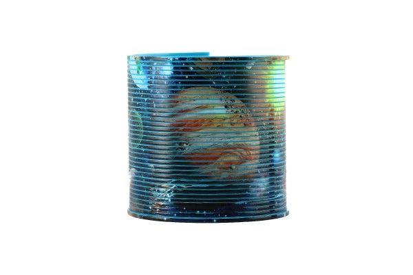 Spirale/ressort cosmique en plastique diamètre 6,5 cm 2 couleurs dans une boîte 7x7x7cm