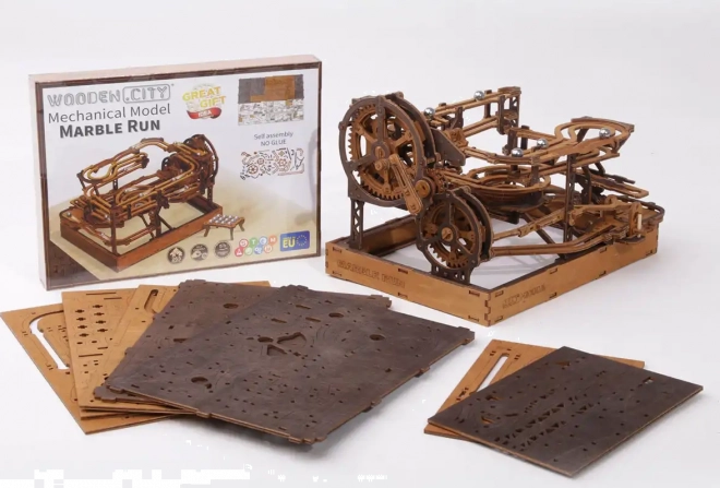 WOODEN CITY Puzzle en bois 3D Piste à billes 265 pièces