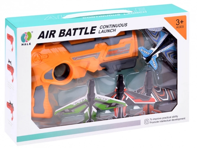 Grande pistolet avec lanceur d'avions – Orange