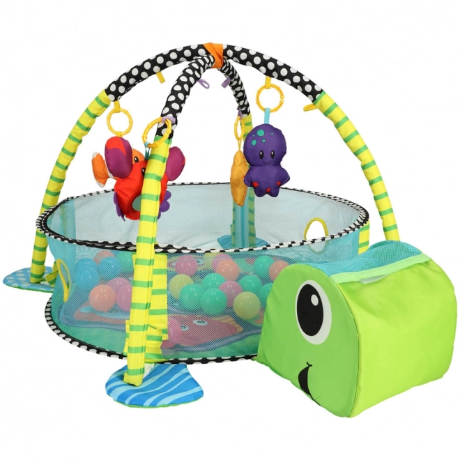 Tapis de jeu éducatif tortue avec barrière et balles