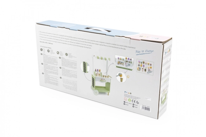 Stand de crème glacée en bois