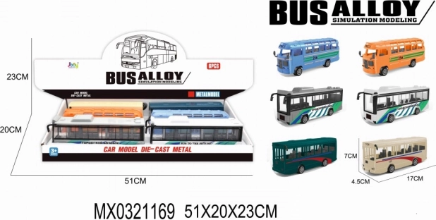 Autobus ALLTOYS pour enfants à partir de 3 ans, 51 × 23 × 20 cm