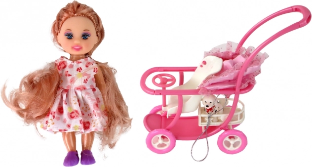 Poussette pour enfant rose
