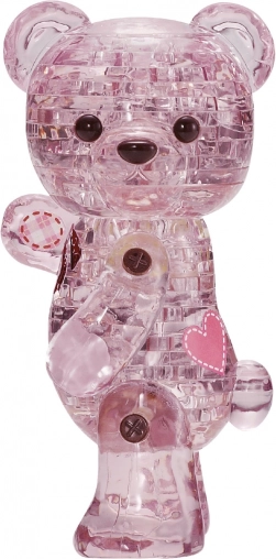 Ourson rose transparent avec de délicats détails