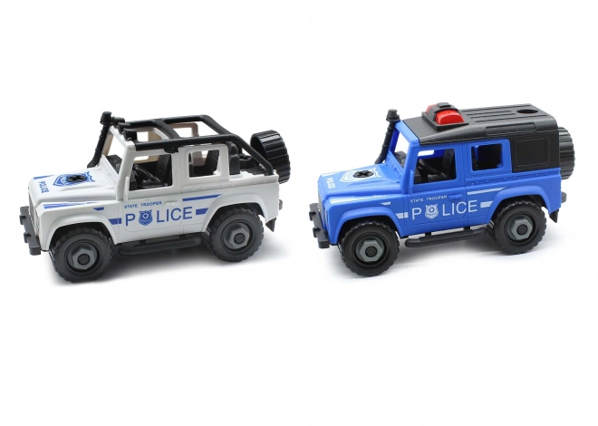 Voiture jeep de police à visser 17,5 cm