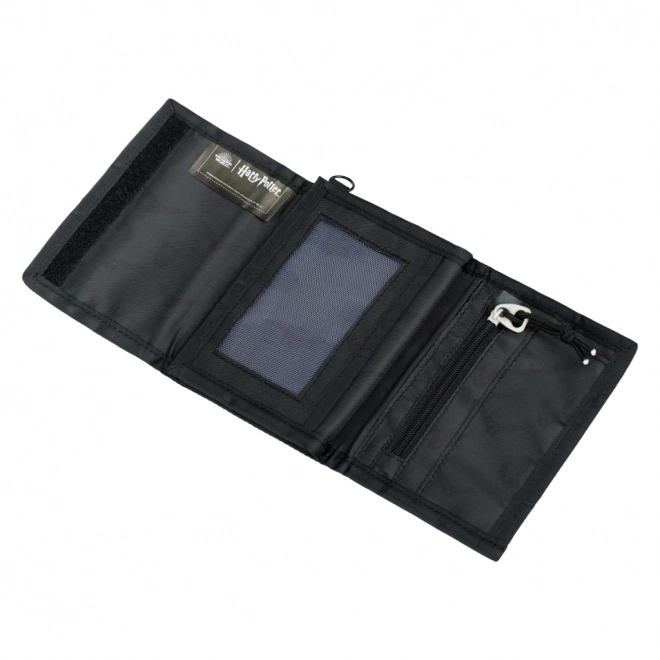portefeuille noir avec impression Harry Potter Poudlard