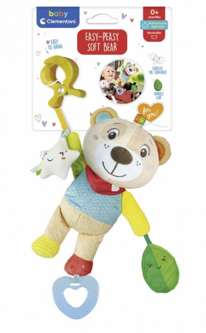 Ours en peluche avec clip Clementoni Baby
