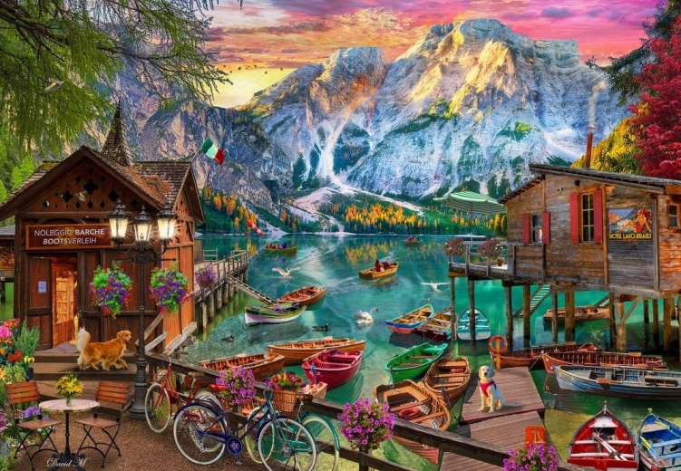 Puzzle Lac de Braies, Italie 1000 pièces