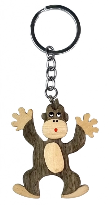 Porte-clés en bois grande Singe debout