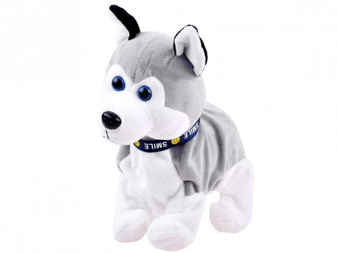 Chien Husky en peluche interactif