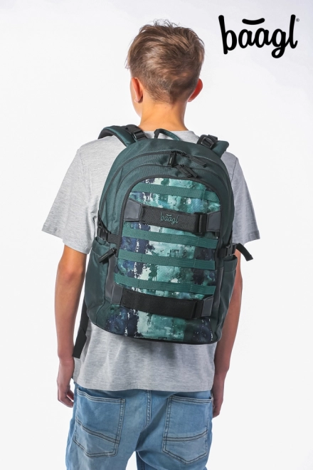 Set BAAGL Skate Forest : sac à dos, trousse et sac de sport