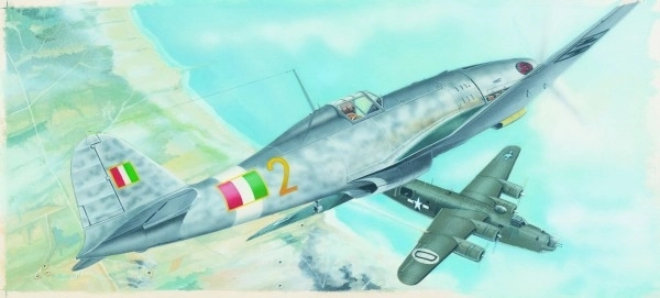 Modèle Fiat G.55 18,9x23,4cm en boîte 31x13,5x3,5cm