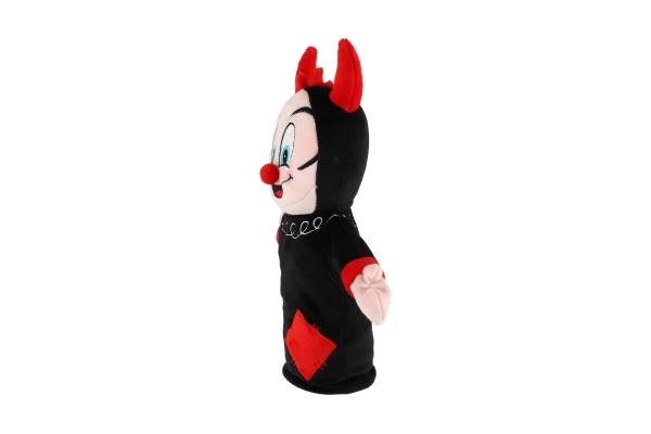 diable/marionnette à main en peluche 30cm sur carte 0m+