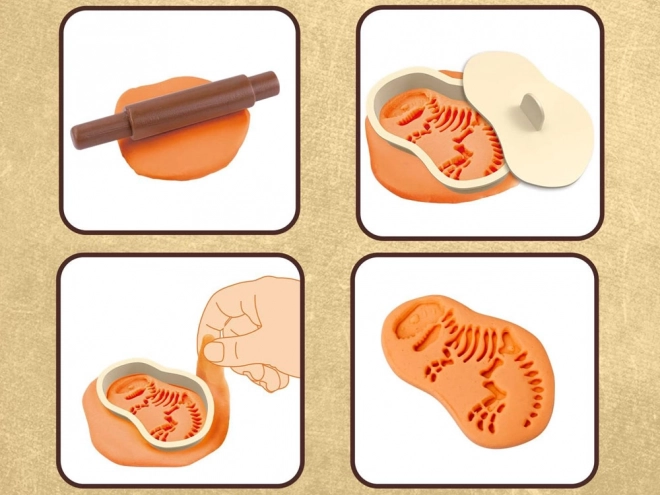 Ensemble de pâte à modeler dinosaures