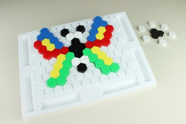 L'abeille orne la ruche 60pcs mosaïque dans une boîte 43x32x3,5cm