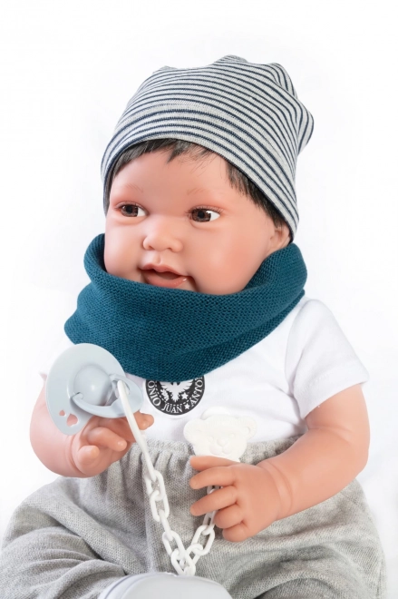 Poupée bébé réaliste avec corps souple Antonio Juan Pipo Hair 42 cm