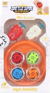 Set de toupies à lanceur avec arène (4 pcs)