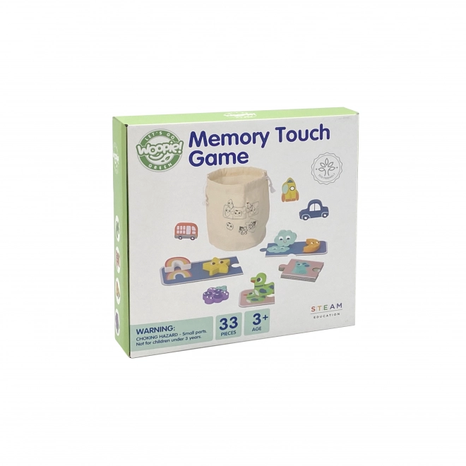 Woopie Green Pexeso en bois - Puzzle tactile