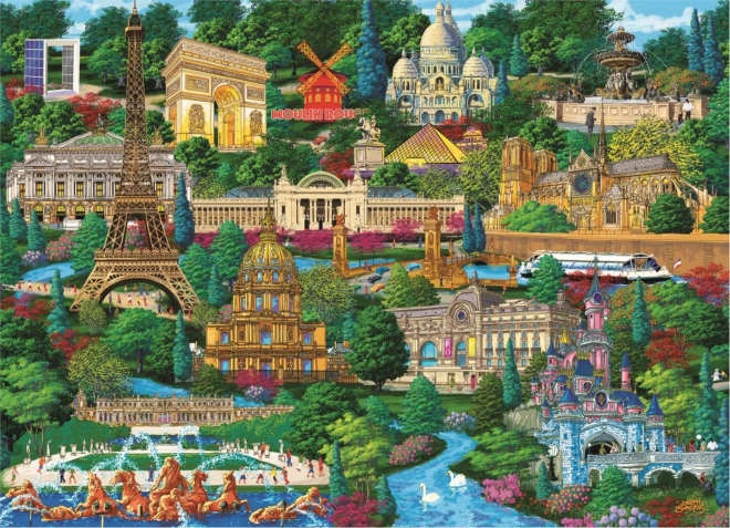 Puzzle en bois TREFL Lieux célèbres de France 1000 pièces