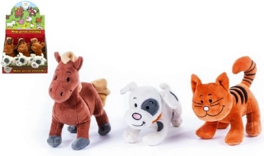 Peluche sonore 18–22 cm – mes premiers animaux
