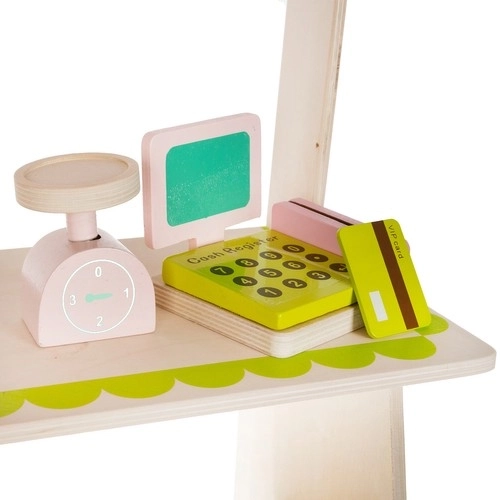 Stand en bois avec accessoires pour enfants