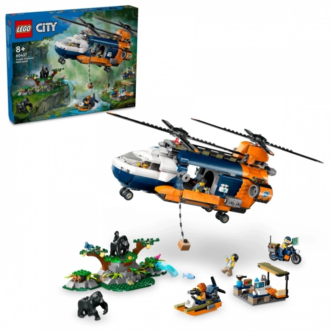LEGO City 60437 Hélicoptère pour l'exploration de la jungle au camp de base