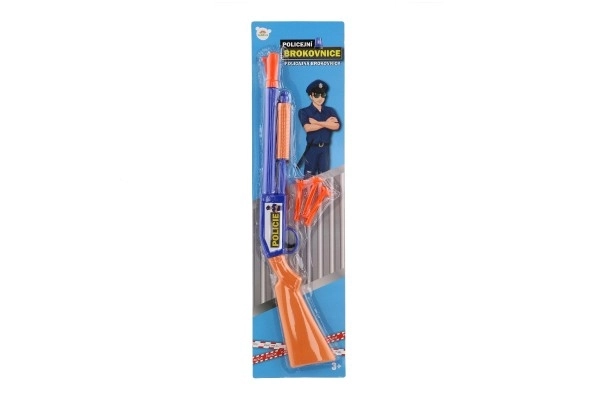 Pistolet en plastique avec ventouses 48 cm avec trois munitions