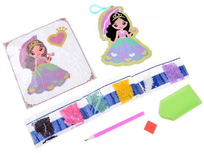 Ensemble créatif avec collage de diamants Princesse
