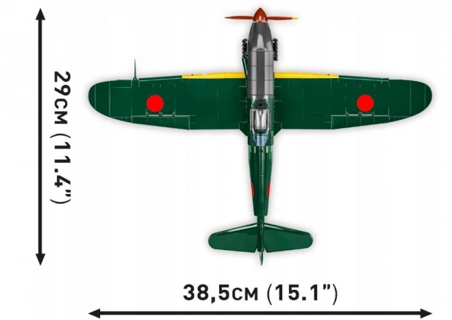 COBI 5740 II WW Kawasaki KI-61 I HIEN (Tony), 1:32, 350 pièces, 1 figurine