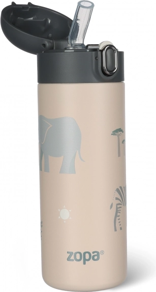 Thermos pour liquides avec paille 400 ml, Safari