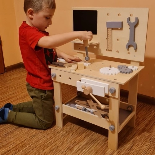 Kruzzel 24820 Atelier en bois pour enfants avec outils