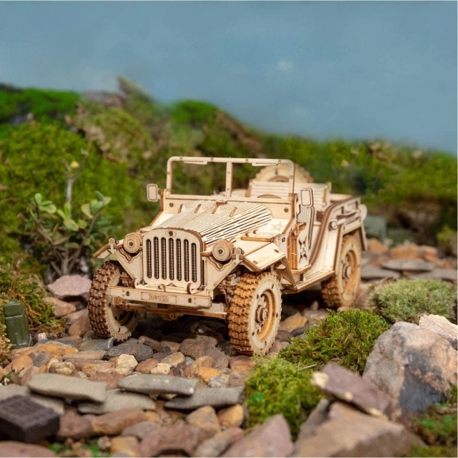 Jeep militaire - Puzzle en bois 3D