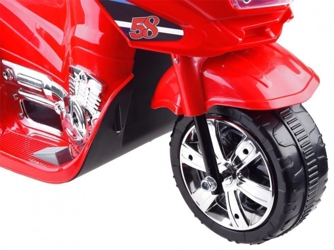 Moto de sport pour enfants avec éclairage LED coloré – Rouge