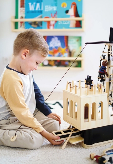 Navire pirate en bois pour enfants