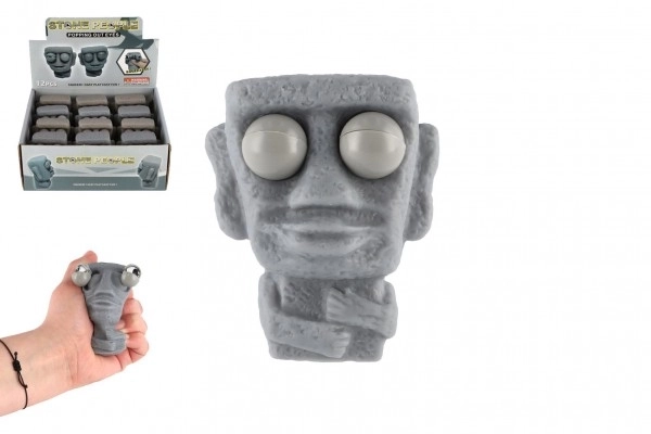 Tête en pierre jouet anti-stress en silicone