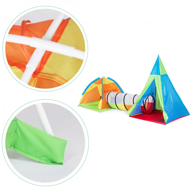 Aire de jeux de tentes pour enfants 3 en 1 igloo tipi tunnel IPLAY