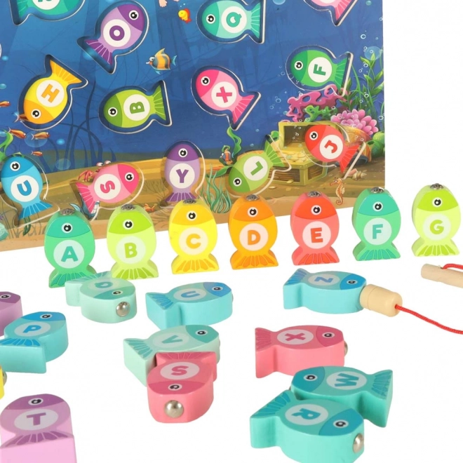 Jeu éducatif en bois pour enfants - Pêche magnétique