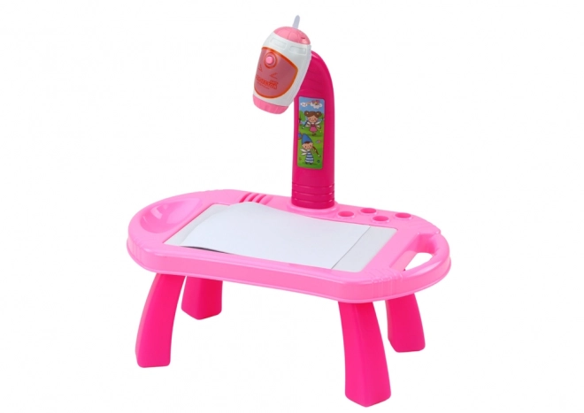 Table de dessin avec projecteur rose