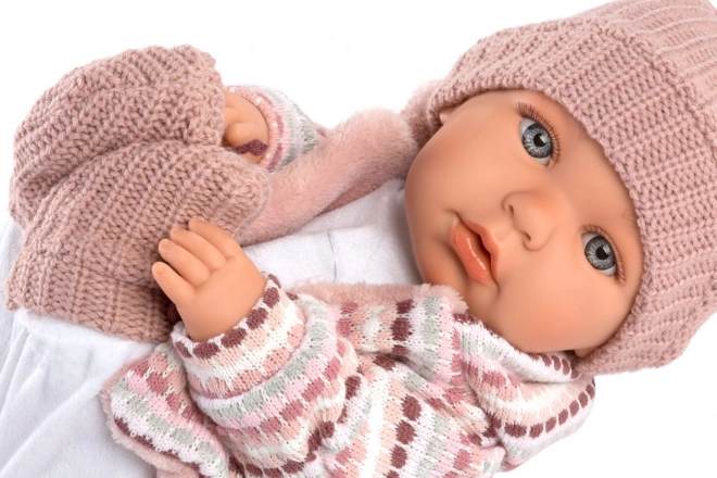 Llorens Baby Julia - poupée réaliste avec sons et corps en tissu doux - 42 cm