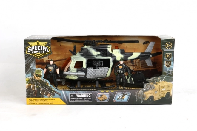 Ensemble de combat spécial - Hélicoptère et voiture tout-terrain